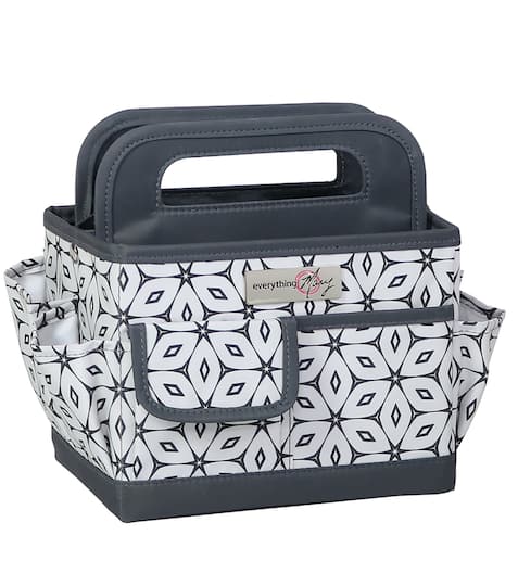 Everything Mary Geometric Gray & White Craft Caddy